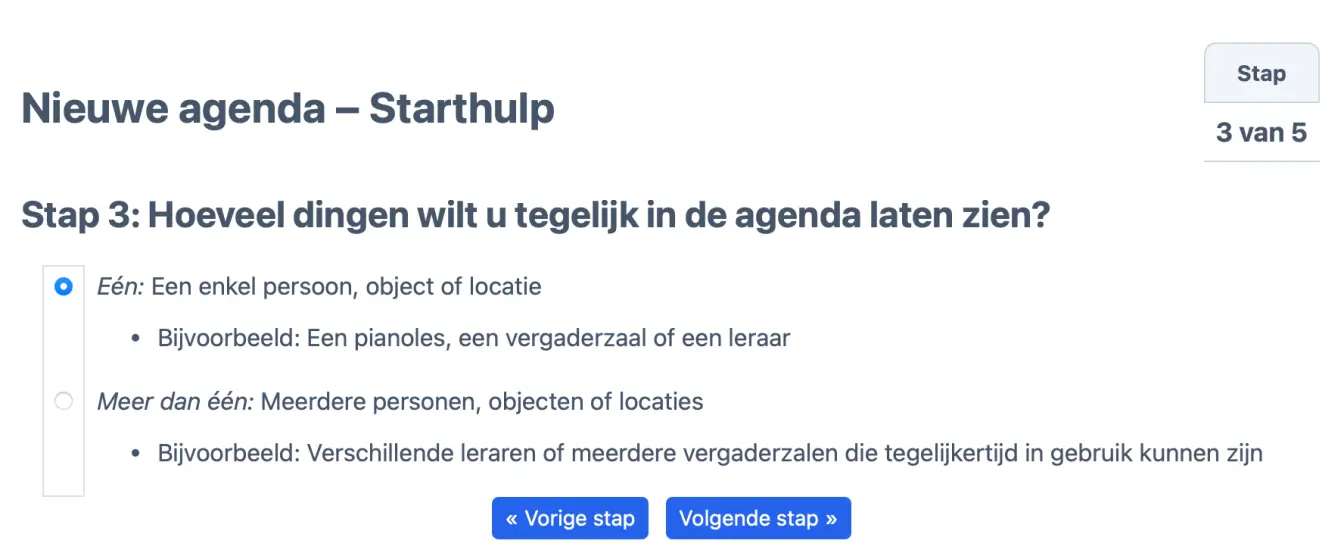 Selecteer de hoeveelheid middelen