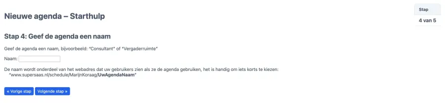 Geef u agenda een naam