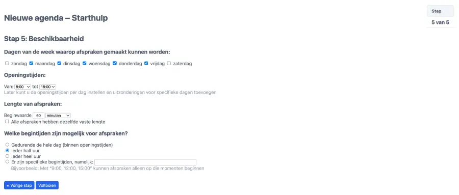 Geef uw reserveringssysteem een naam