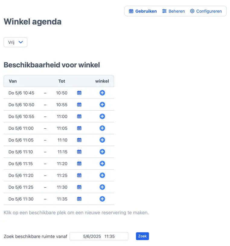 Start virtuele rij