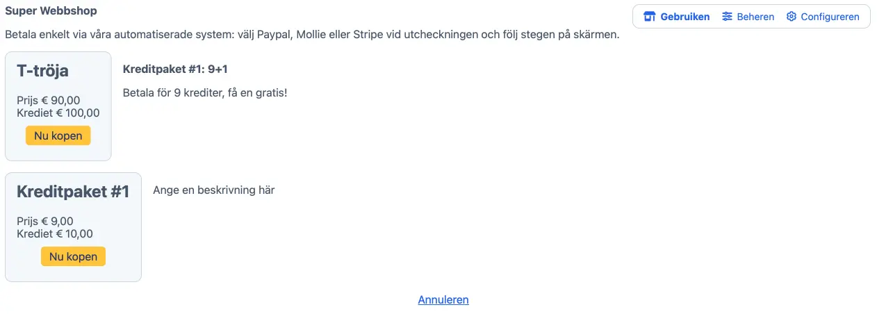 Webbshop