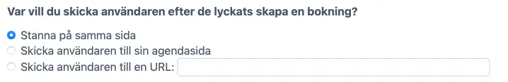 Vad besökaren ser när bokning slutförts
