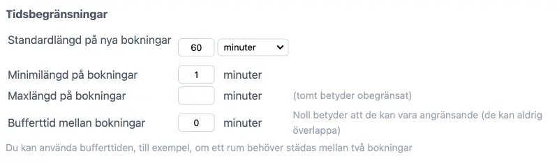 Standardlängd i resursscheman