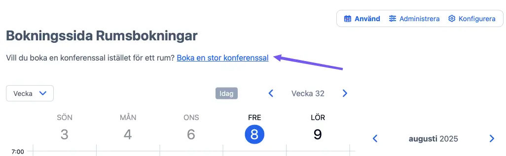 Använd länkar för att navigera mellan flera scheman