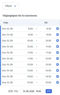 SuperSaaS bokningssystem för coachning på en mobil