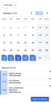 SuperSaaS tidsbokning för kommuner på mobil