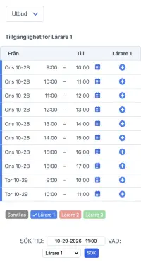 Bokning av körlektioner med SuperSaaS på en mobil