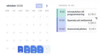 Kursbokning med SuperSaaS på en surfplatta