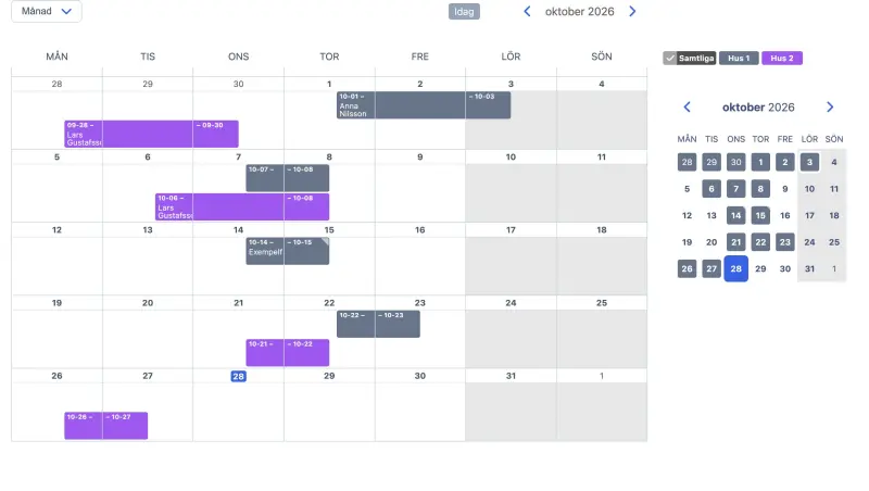 SuperSaaS bokningskalender för fastigheter på en dator