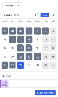 SuperSaaS-schema för fastigheter på mobil