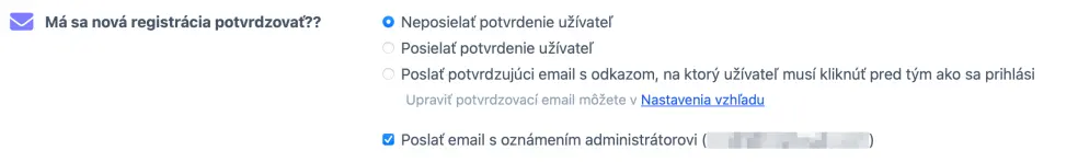 Potvrdenie a overenie registrácie