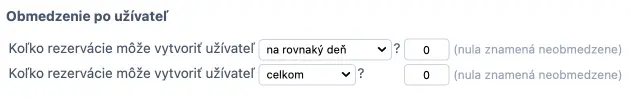 Obmedzenia pre slot