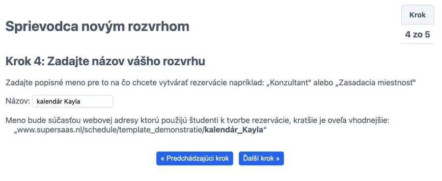 Pomenujte svoj online rezervačný kalendár
