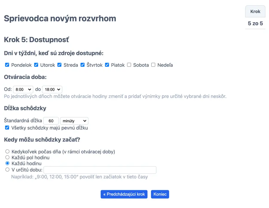 Pomenujte svoj online rezervačný kalendár