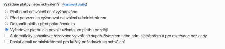 Vyžádání platby