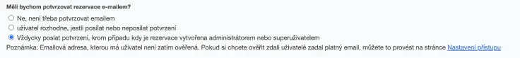 Potvrzení rezervace