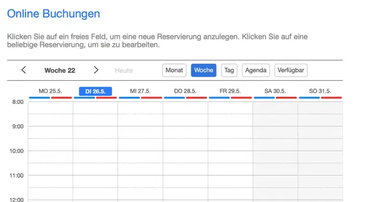 Farblegende für Ressourcen Auswahl.