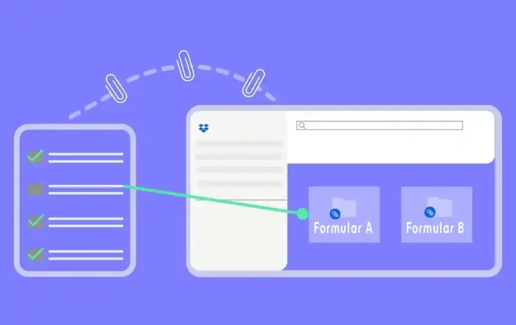 Dropbox im Buchungsprozess
