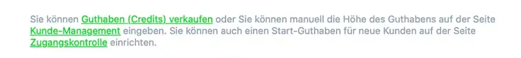 Shop zum Verkaufen von Guthaben im Online-Terminbuchungssystem starten