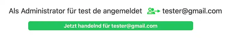 Im Namen eines Benutzers handeln im Terminbuchungskalender.