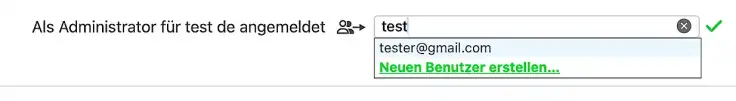 Handeln als weiterer Benutzer im Terminbuchungskalender.