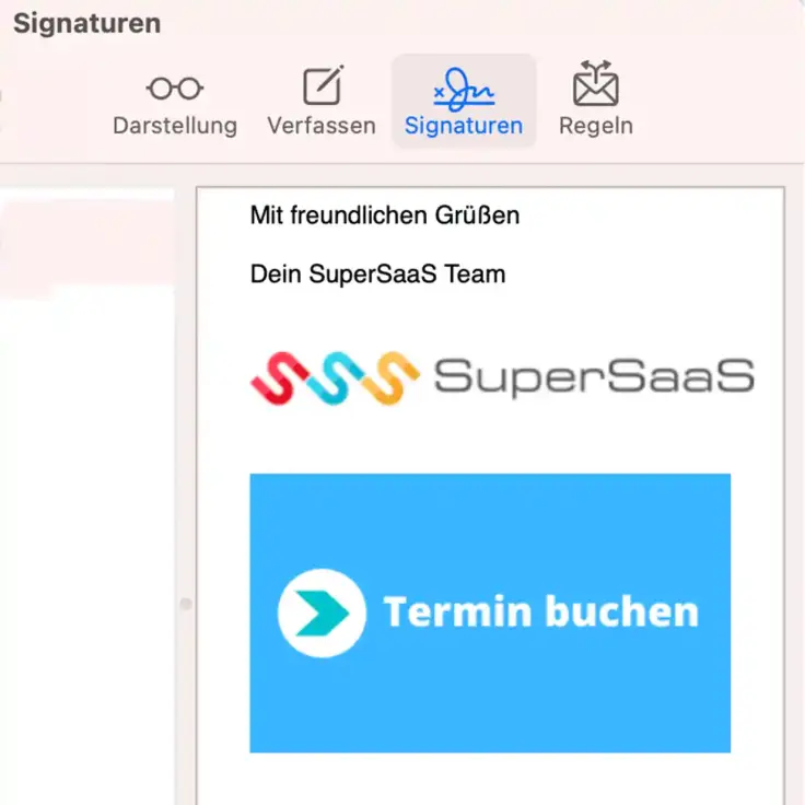 Buchungs-Button zu Deinem Online-Terminbuchungskalender in Deine E-Mail-Signatur einfügen
