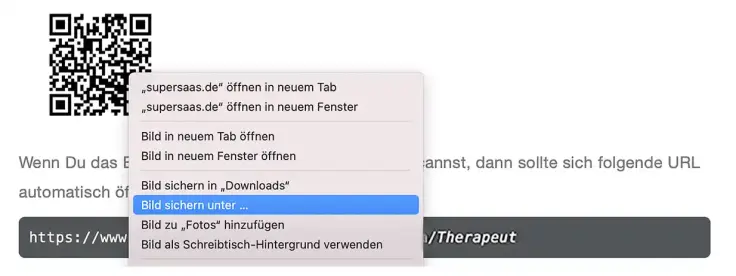 QR-Code für Deinen Terminbuchungskalender speichern