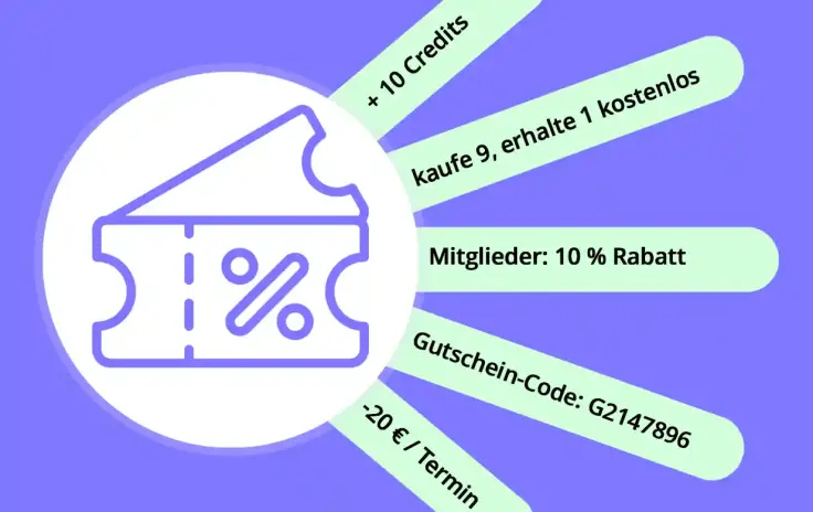 Verschiedene Rabatte anbieten