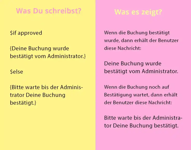 E-Mail zur Terminbuchung mit Wenn-Dann-Bedingungen personalisieren