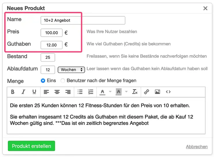 Erstelle Guthaben-Pakete und Mitgliederrabatte im Online-Terminbuchungssystem für Deine Kunden.