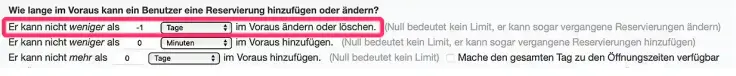 Erstelle eigene Stornierungsrichtlinien im Online-Terminbuchungssystem von SuperSaaS.
