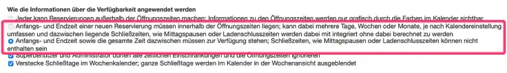 Wie Du sicherstellen kannst, dass alle Termine innerhalb der Öffnungszeiten liegen?