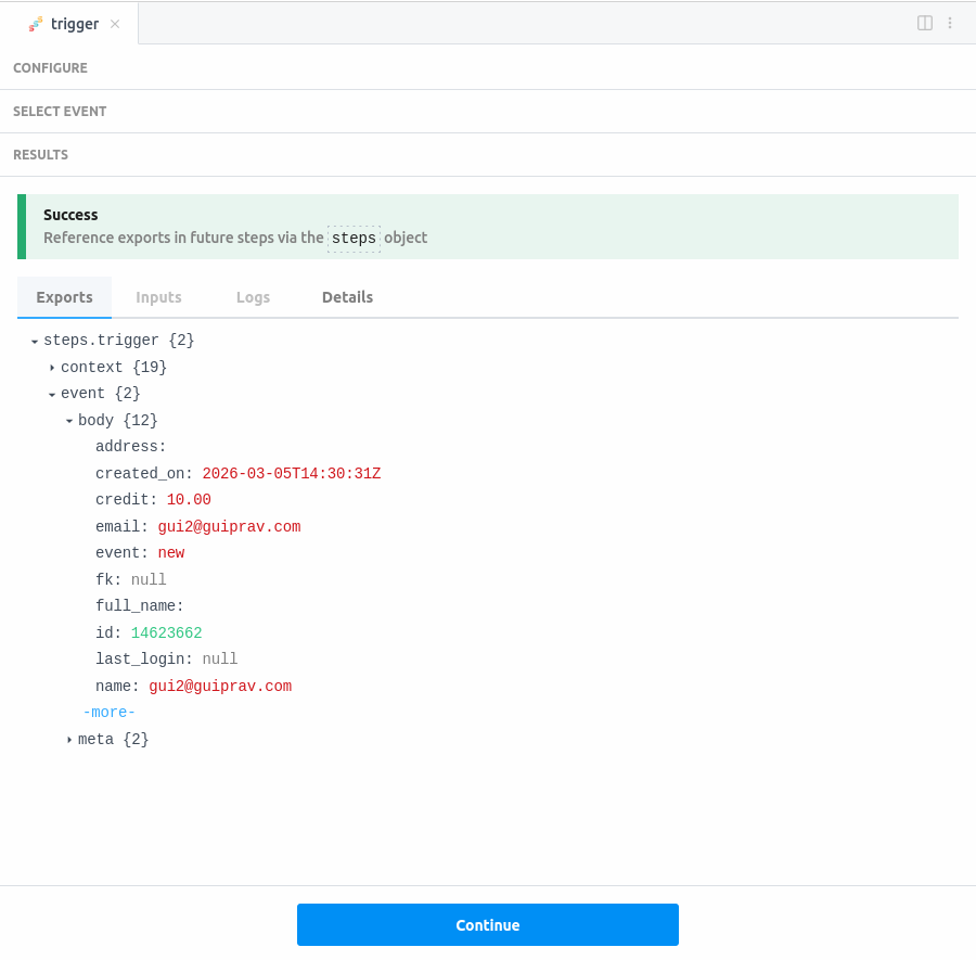 Pipedream wait event success