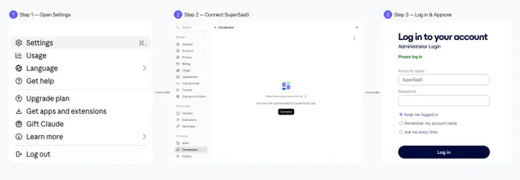 connect Claude to SuperSaaS