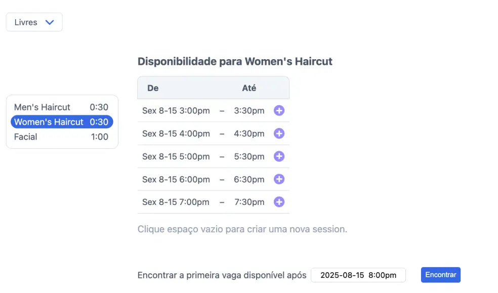 Controle o número de itens por página