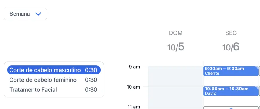Crie uma reserva na sua agenda de atendimentos online