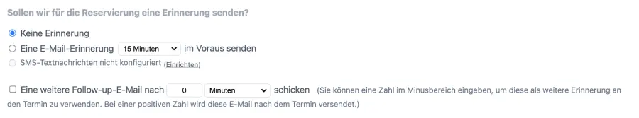 Sende automatisch persönlich angepasste Texte per E-Mail Terminerinnerung mit Deinem Salon Terminbuchungssystem