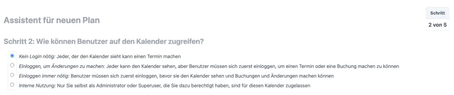 Kontrolliere den Zugang zu Deinem online Terminbuchungskalender