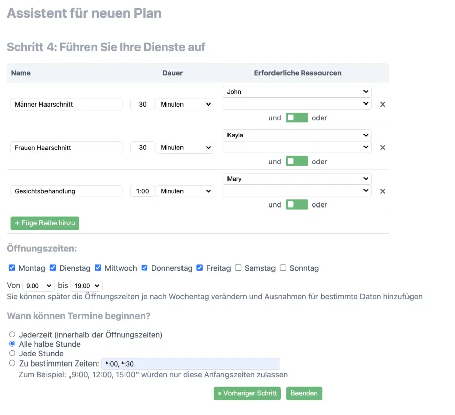 Verwalte Deine Dienstleistungen mit einem online Terminkalender