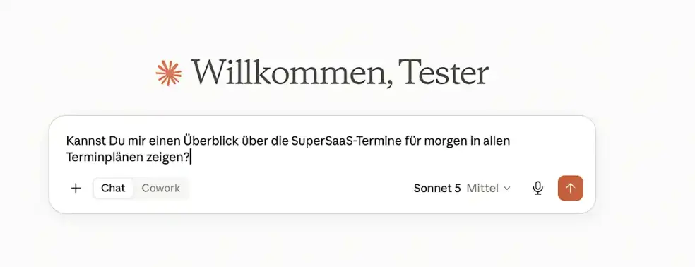 Willkommen bei der Zusammenarbeit von Claude mit SuperSaaS.