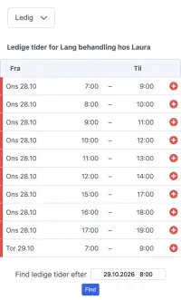 Massage bookingsystem