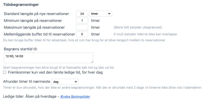 Tidsbegrænsninger