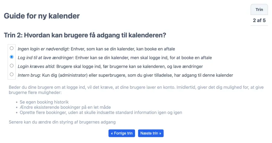 Styr adgangen til din online bookingkalender