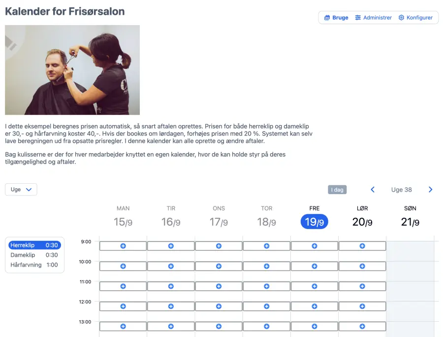 Se din online reservationskalender