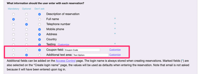 Custom fields