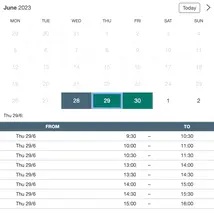 Eksempel på online booking af terapi