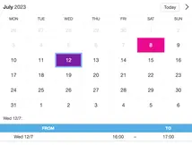 Eksempel på en kalender til regioner og myndigheder
