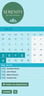 Massage bookingsystem