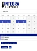 Example of a SuperSaaS schedule on a mobile device for professional service providers