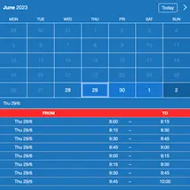 Service bookingsystem